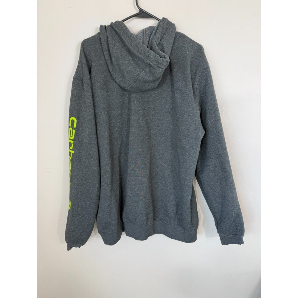 Carhartt Hoodie Men’s Large Gray Workwear Utility Streetwear Pullover Loosefit - Picture 3 of 3